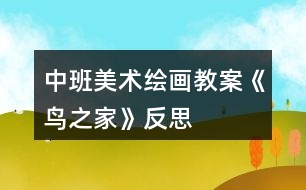 中班美術(shù)繪畫教案《鳥之家》反思