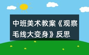 中班美術(shù)教案《觀察毛線大變身》反思