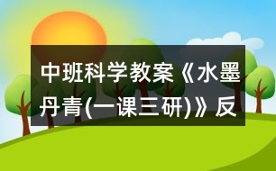 中班科學(xué)教案《水墨丹青(一課三研)》反思