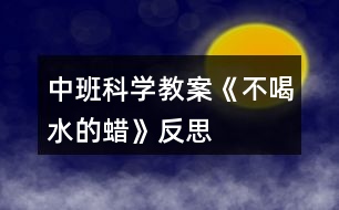 中班科學教案《不喝水的蠟》反思