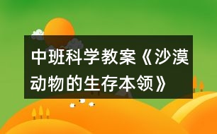 中班科學教案《沙漠動物的生存本領》