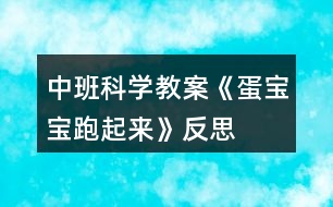 中班科學(xué)教案《蛋寶寶跑起來》反思