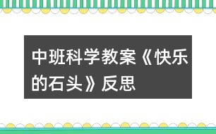 中班科學(xué)教案《快樂的石頭》反思