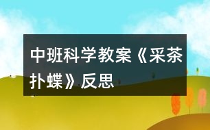 中班科學(xué)教案《采茶撲蝶》反思