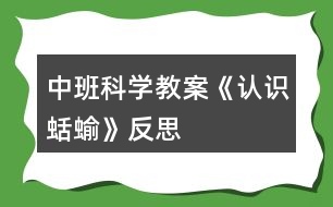 中班科學(xué)教案《認識蛞蝓》反思