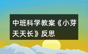 中班科學(xué)教案《小芽天天長》反思