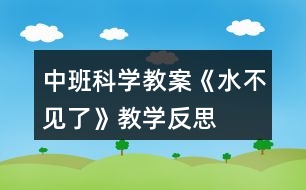 中班科學教案《水不見了》教學反思