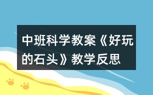 中班科學教案《好玩的石頭》教學反思