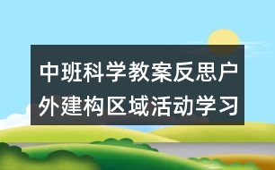 中班科學(xué)教案反思戶外建構(gòu)區(qū)域活動(dòng)學(xué)習(xí)統(tǒng)計(jì)