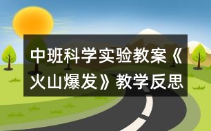 中班科學(xué)實(shí)驗(yàn)教案《火山爆發(fā)》教學(xué)反思