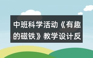 中班科學活動《有趣的磁鐵》教學設(shè)計反思