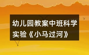 幼兒園教案中班科學(xué)實(shí)驗(yàn)《小馬過河》——溶解和吸水反思