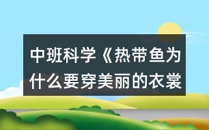 中班科學《熱帶魚為什么要穿美麗的衣裳》教案反思