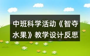 中班科學活動《智奪水果》教學設計反思