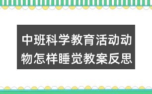 中班科學教育活動動物怎樣睡覺教案反思