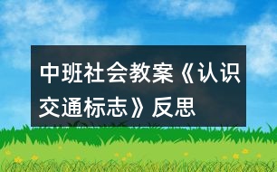 中班社會教案《認識交通標(biāo)志》反思