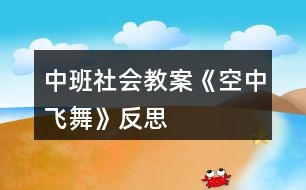 中班社會教案《空中飛舞》反思