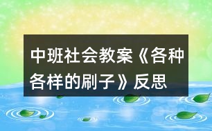 中班社會(huì)教案《各種各樣的刷子》反思