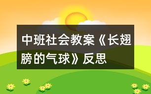 中班社會教案《長翅膀的氣球》反思