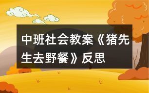 中班社會(huì)教案《豬先生去野餐》反思