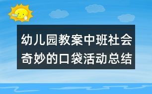 幼兒園教案中班社會(huì)奇妙的口袋活動(dòng)總結(jié)