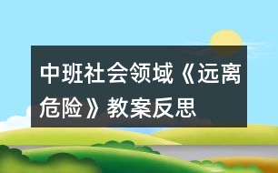 中班社會(huì)領(lǐng)域《遠(yuǎn)離危險(xiǎn)》教案反思