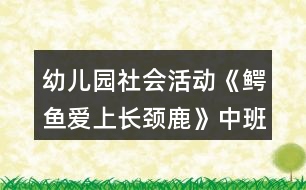 幼兒園社會(huì)活動(dòng)《鱷魚愛上長頸鹿》中班語言教案交往能力反思