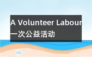 A Volunteer Labour（一次公益活動(dòng)）