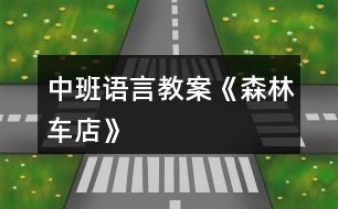 中班語(yǔ)言教案《森林車(chē)店》