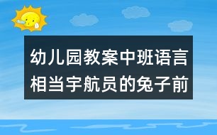 幼兒園教案中班語(yǔ)言相當(dāng)宇航員的兔子前書寫活動(dòng)反思