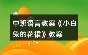 中班語(yǔ)言教案《小白兔的花裙》教案