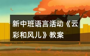 新中班語言活動《云彩和風兒》教案