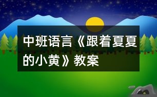 中班語言《跟著夏夏的小黃》教案