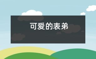 可愛的表弟