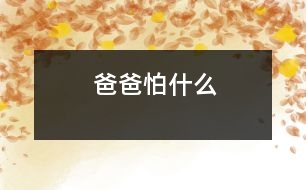 爸爸怕什么