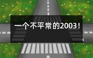 一個(gè)不平常的2003！