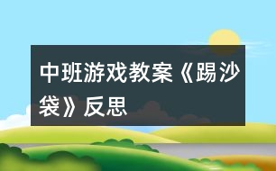 中班游戲教案《踢沙袋》反思