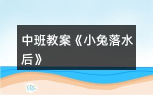 中班教案《小兔落水后》