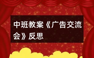 中班教案《廣告交流會(huì)》反思