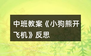 中班教案《小狗熊開飛機(jī)》反思