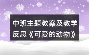 中班主題教案及教學反思《可愛的動物》