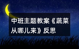 中班主題教案《蔬菜從哪兒來(lái)》反思