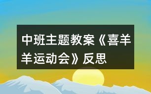 中班主題教案《喜羊羊運(yùn)動(dòng)會(huì)》反思