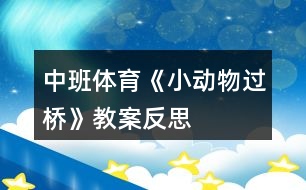 中班體育《小動物過橋》教案反思