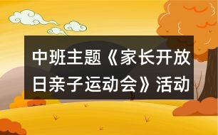 中班主題《家長開放日親子運動會》活動反思