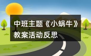 中班主題《小蝸?！方贪富顒臃此?></p>										
													<h3>1、中班主題《小蝸?！方贪富顒臃此?/h3><p>　　設(shè)計背景</p><p>　　初春到來，萬物蘇醒，各種小動物開始出來活動。為了讓幼兒更深的感受大自然的神奇，引用了小朋友們比較常見的小動物蝸牛，生成了本次教學(xué)活動主題《小蝸?！?。</p><p>　　活動目標</p><p>　　1 認識蝸牛了解蝸牛的一些習(xí)性特點。</p><p>　　2 引導(dǎo)幼兒在畫 ，看說的基礎(chǔ)上，創(chuàng)造性地運用橡皮泥制作蝸牛，提高動腦動手能力，進一步激發(fā)關(guān)注的情趣。</p><p>　　3 鼓勵幼兒大膽地表現(xiàn)自我，感受做做玩玩的快樂。</p><p>　　4 培養(yǎng)幼兒敏銳的觀察能力。</p><p>　　5 愿意大膽嘗試，并與同伴分享自己的心得。</p><p>　　6 發(fā)展幼兒的觀察、分析能力、動手能力。</p><p>　　7 探索、發(fā)現(xiàn)生活中的多樣性及特征。</p><p>　　重點難點</p><p>　　重點：輔導(dǎo)提高幼兒動腦動手能力，進一步激發(fā)關(guān)注的情趣。</p><p>　　難點：引導(dǎo)幼兒大膽地表現(xiàn)自我，感覺做做玩玩的樂趣。</p><p>　　活動準備</p><p>　　1 實物小蝸牛若干。</p><p>　　2 制作好的一只橡皮泥小蝸牛。</p><p>　　3 材料：彩色橡皮泥.牙簽.人手一份。</p><p>　　活動過程</p><p>　　一、導(dǎo)入</p><p>　　聽音樂《蝸牛與黃鸝鳥》安定幼兒情緒，并引起幼兒對小蝸牛的好奇心，從而我出示實物小蝸牛。</p><p>　　二、欣賞蝸牛</p><p>　　1 讓幼兒集體觀察蝸牛的外形特征，引導(dǎo)幼兒說出蝸牛身體小，身背著殼像小房子，而且殼是一圈圈的。</p><p>　　2 請個別幼兒用手摸摸蝸牛頭上的兩根觸角，然后觀察到受到刺激的觸角會順速往殼里縮進去，這時大家會覺得非常有趣。</p><p>　　三、認識蝸牛</p><p>　　1 這時候我會告訴幼兒這是蝸牛的觸角，蝸牛的眼睛就是長在觸角的頂端。</p><p>　　2 舉例說明：螞蟻也有觸角，當(dāng)兩只螞蟻的觸角碰到一起就是它們在對話，再用蝸牛與田螺.烏龜進行對比，找出相同點。它們的身體都會縮進殼里，而且殼都是有點硬的，因為它們都是軟體動物，所以身上都有殼，這樣它們就可以保護自己不受到傷害。</p><p>　　3 隨機教育：就像小朋友們要穿衣服，鞋子一樣，才不會弄臟身體還能保護自己。</p><p>　　四、了解蝸牛</p><p>　　1 帶領(lǐng)幼兒觀察蝸牛，了解蝸牛生活習(xí)性，仔細觀察蝸牛爬行，出示菜蟲與蝸牛進行比賽，突出蝸牛行動緩慢，是靠身體蠕動來爬行的。</p><p>　　2 小蝸牛的食物是什么呢?經(jīng)過搜索資料，我會出示部分實物并告訴幼兒蝸牛吃的東西可多了，有各種菜葉.蛋殼.菌類{如木耳.蘑菇等}還有一些枯了的樹枝.紅薯這些都是蝸牛的食物。蝸牛只喜歡呆在濕潤的地方，蝸牛睡覺的時候是縮在殼里的，它不但要冬眠還要夏眠，就像小朋友們一樣，不但要睡午覺，到了晚上也要睡覺，這樣才能身體棒棒，快長快高。</p><p>　　五、小結(jié)</p><p>　　通過學(xué)習(xí)了解小蝸牛身上背著殼都有自我保護能力，那么小朋友呢?應(yīng)該怎么做?引導(dǎo)幼兒自我保護意識并要愛護小蝸牛，不傷害小動物，熱愛大自然的情感。</p><p>　　六、延伸活動</p><p>　　做一做，彩色橡皮泥小蝸牛</p><p>　　1 引導(dǎo)幼兒多制作大小顏色不同的蝸牛，并添上花.草，豐富幼兒的想象空間。</p><p>　　2 幼兒動手制作。</p><p>　　3 展示幼兒作品欣賞，鼓勵大膽創(chuàng)作的幼兒，并給予表揚。</p><p>　　教學(xué)反思</p><p>　　1 課前導(dǎo)入得太直接，不夠貼近生活化。</p><p>　　2 教學(xué)教具過少，沒有掛圖。</p><p>　　3 師生互動過少，課上應(yīng)該穿插多種游戲進行。</p><h3>2、中班教案《小蝸?！泛此?/h3><p><strong>設(shè)計背景</strong></p><p>　　初春到來，萬物蘇醒，各種小動物開始出來活動。為了讓幼兒更深的感受大自然的神奇，引用了小朋友們比較常見的小動物蝸牛，生成了本次教學(xué)活動主題《小蝸?！?。</p><p><strong>活動目標</strong></p><p>　　1 認識蝸牛了解蝸牛的一些習(xí)性特點。</p><p>　　2 引導(dǎo)幼兒在畫看說的基礎(chǔ)上，創(chuàng)造性地運用橡皮泥制作蝸牛，提高動腦動手能力，進一步激發(fā)關(guān)注的情趣。</p><p>　　3 鼓勵幼兒大膽地表現(xiàn)自我，感受動手操作的快樂。</p><p>　　4 培養(yǎng)幼兒動手操作的能力，并能根據(jù)所觀察到得現(xiàn)象大膽地在同伴之間交流。</p><p>　　5 能展開豐富的想象，大膽自信地向同伴介紹自己的作品。</p><p><strong>重點難點</strong></p><p>　　重點：輔導(dǎo)提高幼兒動腦動手能力，進一步激發(fā)關(guān)注的情趣。</p><p>　　難點：引導(dǎo)幼兒大膽地表現(xiàn)自我，感覺做做玩玩的樂趣。</p><p><strong>活動準備</strong></p><p>　　1 實物小蝸牛若干。</p><p>　　2 制作好的一只橡皮泥小蝸牛。</p><p>　　3 材料：彩色橡皮泥.牙簽.人手一份。</p><p><strong>活動過程</strong></p><p>　　一、導(dǎo)入</p><p>　　聽音樂《蝸牛與黃鸝鳥》安定幼兒情緒，并引起幼兒對小蝸牛的好奇心，從而我出示實物小蝸牛。</p><p>　　二、欣賞蝸牛</p><p>　　1 讓幼兒集體觀察蝸牛的外形特征，引導(dǎo)幼兒說出蝸牛身體小，身背著殼像小房子，而且殼是一圈圈的。</p><p>　　2 請個別幼兒用手摸摸蝸牛頭上的兩根觸角，然后觀察到受到刺激的觸角會順速往殼里縮進去，這時大家會覺得非常有趣。</p><p>　　三、認識蝸牛</p><p>　　1 這時候我會告訴幼兒這是蝸牛的觸角，蝸牛的眼睛就是長在觸角的頂端。</p><p>　　2 舉例說明：螞蟻也有觸角，當(dāng)兩只螞蟻的觸角碰到一起就是它們在對話，再用蝸牛與田螺.烏龜進行對比，找出相同點。它們的身體都會縮進殼里，而且殼都是有點硬的，因為它們都是軟體動物，所以身上都有殼，這樣它們就可以保護自己不受到傷害。</p><p>　　3 隨機教育：就像小朋友們要穿衣服，鞋子一樣，才不會弄臟身體還能保護自己。</p><p>　　四、了解蝸牛</p><p>　　1 帶領(lǐng)幼兒觀察蝸牛，了解蝸牛生活習(xí)性，仔細觀察蝸牛爬行，出示菜蟲與蝸牛進行比賽，突出蝸牛行動緩慢，是靠身體蠕動來爬行的。</p><p>　　2 小蝸牛的食物是什么呢?經(jīng)過搜索資料，我會出示部分實物并告訴幼兒蝸牛吃的東西可多了，有各種菜葉.蛋殼.菌類{如木耳.蘑菇等}還有一些枯了的樹枝.紅薯這些都是蝸牛的食物。蝸牛只喜歡呆在濕潤的地方，蝸牛睡覺的時候是縮在殼里的，它不但要冬眠還要夏眠，就像小朋友們一樣，不但要睡午覺，到了晚上也要睡覺，這樣才能身體棒棒，快長快高。</p><p>　　五、小結(jié)</p><p>　　通過學(xué)習(xí)了解小蝸牛身上背著殼都有自我保護能力，那么小朋友呢?應(yīng)該怎么做?引導(dǎo)幼兒自我保護意識并要愛護小蝸牛，不傷害小動物，熱愛大自然的情感。</p><p>　　六、延伸活動</p><p>　　做一做，彩色橡皮泥小蝸牛</p><p>　　1 引導(dǎo)幼兒多制作大小顏色不同的蝸牛，并添上花.草，豐富幼兒的想象空間。</p><p>　　2 幼兒動手制作。</p><p>　　3 展示幼兒作品欣賞，鼓勵大膽創(chuàng)作的幼兒，并給予表揚。</p><p><strong>教學(xué)反思</strong></p><p>　　1 課前導(dǎo)入得太直接，不夠貼近生活化。</p><p>　　2 教學(xué)教具過少，沒有掛圖。</p><p>　　3 師生互動過少，課上應(yīng)該穿插多種游戲進行。</p><h3>3、中班美術(shù)泥工活動教案《小蝸牛》含反思</h3><p><strong>【活動目標】</strong></p><p>　　1、學(xué)習(xí)運用捏、團、搓、卷等技能用橡皮泥做蝸牛。</p><p>　　2、感受泥工活動的樂趣。</p><p>　　3、激發(fā)孩子喜歡小動物、愛護小動物的情感。</p><p>　　4、引導(dǎo)幼兒能用輔助材料豐富作品，培養(yǎng)他們大膽創(chuàng)新能力。</p><p>　　5、培養(yǎng)幼兒養(yǎng)成有序擺放工具、材料的習(xí)慣。</p><p><strong>【活動準備】</strong></p><p>　　橡皮泥、火柴若干;課件;背景音樂;背景桌面。</p><p><strong>【活動過程】</strong></p><p>　　1、看課件，引起幼兒興趣</p><p>　　——先出示泥工蝸牛的身體，