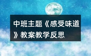 中班主題《感受味道》教案教學(xué)反思