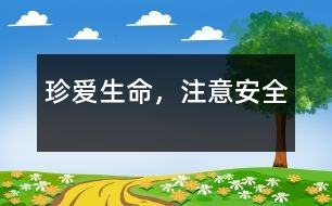 珍愛生命，注意安全