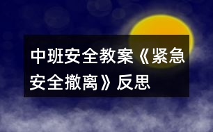 中班安全教案《緊急安全撤離》反思