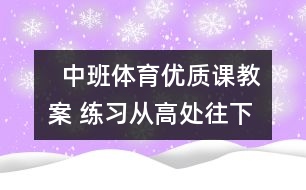   中班體育優(yōu)質(zhì)課教案 ：練習(xí)從高處往下跳的教案